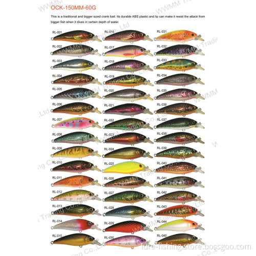 Fishing Lure, Fishing Tackle, Plastic Lure Bass Bait--Giant Crank Baits (HRL038)